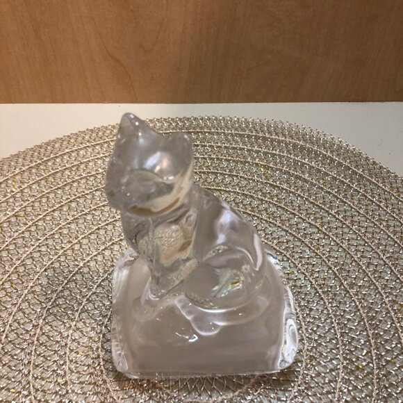 Vtg Crystal Cat Figurine - Picture 3 of 9
